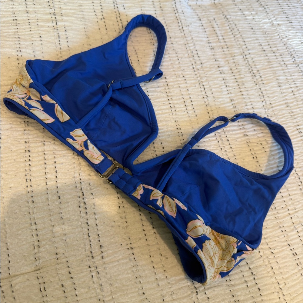 Maaji Blue and Cream Floral Bra Set - Picture 7 of 7